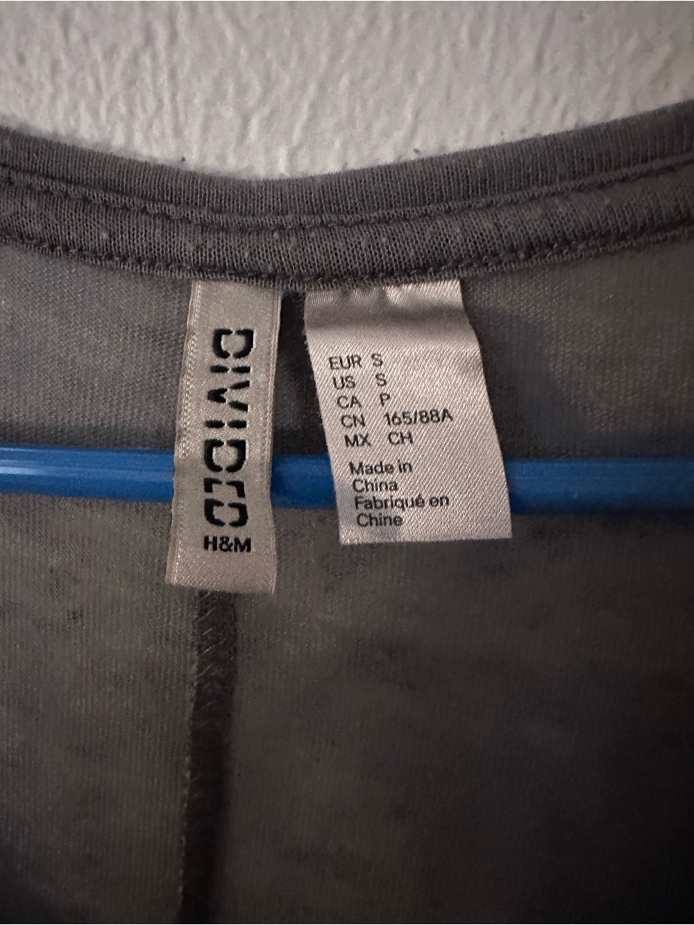 Divided Gray V-Neck Short Sleeve Tee - Picture 3 of 3